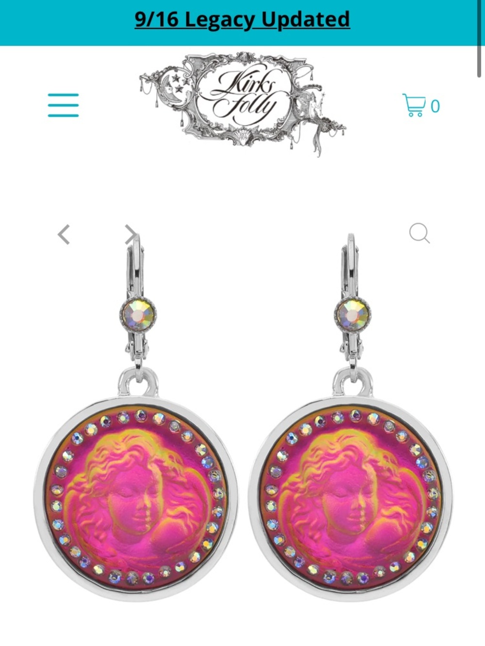 Kirk’s Folly Mystic Dream Angels Earrings - NIB